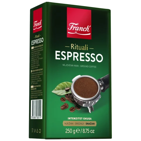 Franck Rituali Espresso, mletá káva 250g