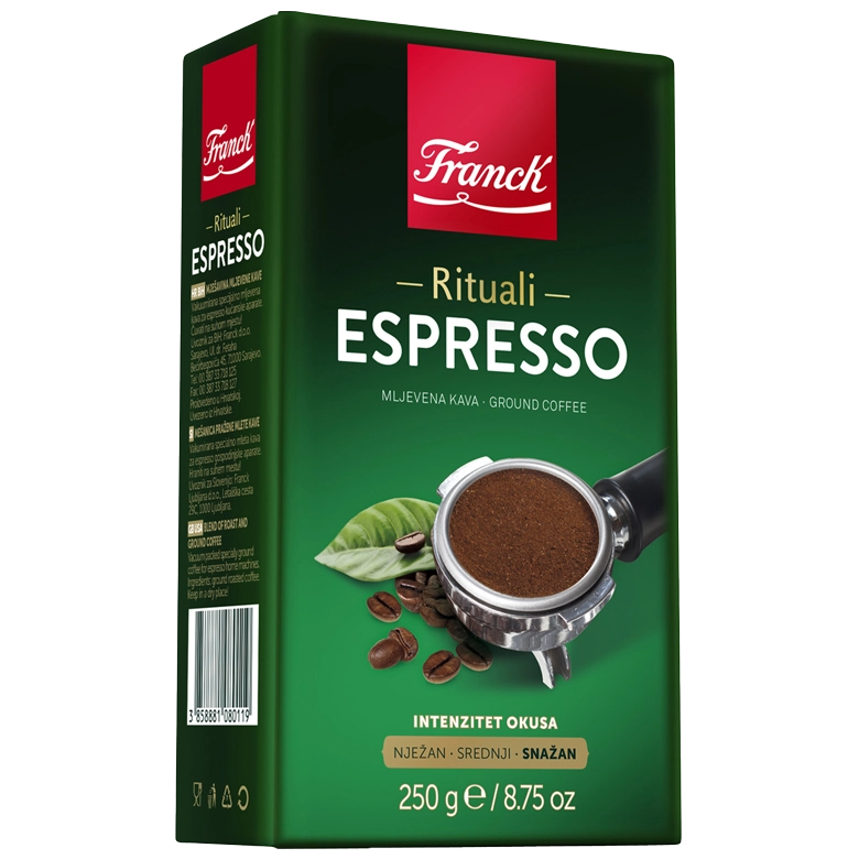 Franck Rituali Espresso, mletá káva 250g